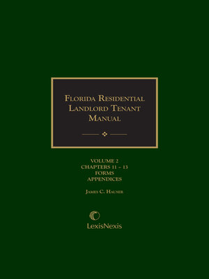 cover image of Florida Residential Landlord Tenant Manual